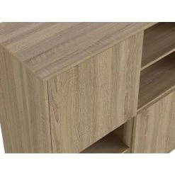 Buffet En Mélamine Coloris Marron - Longueur 113 X Profondeur 40 X Hauteur 101 Cm -PEGANE- 7 Buffet En Mélamine Coloris Marron - Longueur 113 X Profondeur 40 X Hauteur 101 Cm -PEGANE- -Buffet et enfilade Soldes 67435235 4