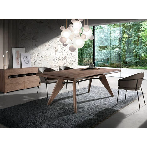 LES TENDANCES Buffet En Bois De Noyer Avec éclairage LED 6 Tiroirs Dina 5 LES TENDANCES Buffet En Bois De Noyer Avec éclairage LED 6 Tiroirs Dina – Image 5