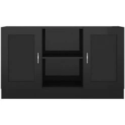 MAISONCHIC Buffet Meuble De Rangement / Noir Brillant 120x30,5x70 Cm Aggloméré 9 MAISONCHIC Buffet Meuble De Rangement / Noir Brillant 120x30,5x70 Cm Aggloméré -Buffet et enfilade Soldes 67652186 5