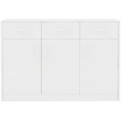 MAISONCHIC Buffet Armoire De Rangement Cuisine / Blanc 110x30x75 Cm Aggloméré 8 MAISONCHIC Buffet Armoire De Rangement Cuisine / Blanc 110x30x75 Cm Aggloméré -Buffet et enfilade Soldes 67652285 4