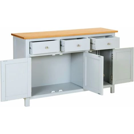 MAISONCHIC Buffet De Cuisine Contemporain - Buffet Bas Commode 110x33,5x70 Cm Bois De Chêne Massif 2 MAISONCHIC Buffet De Cuisine Contemporain - Buffet Bas Commode 110x33,5x70 Cm Bois De Chêne Massif – Image 2