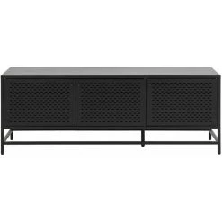 TOILINUX Buffet Joy Avec 4 Niches De Rangement Fermées Par 3 Portes - Longueur 160 Profondeur 40 Hauteur 60cm - Noir 8 TOILINUX Buffet Joy Avec 4 Niches De Rangement Fermées Par 3 Portes - Longueur 160 Profondeur 40 Hauteur 60cm - Noir -Buffet et enfilade Soldes 67688203 4