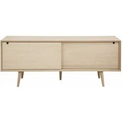 TOILINUX Buffet Diner 5 Tiroirs Et 2 Portes Coulissantes En Panneaux De Particules - Longueur 108 Profondeur 45 Hauteur 71cm - Beige -Buffet et enfilade Soldes 67694272 4