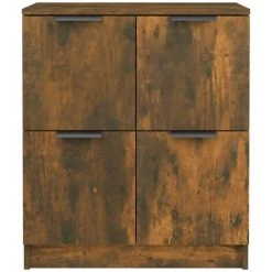 TRUE DEAL Buffet Chêne Fumé 60x30x70 Cm Bois D'ingénierie 9 TRUE DEAL Buffet Chêne Fumé 60x30x70 Cm Bois D'ingénierie -Buffet et enfilade Soldes 67695063 5