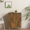 TRUE DEAL Buffet Chêne Fumé 69,5x34x89 Cm Bois D'ingénierie