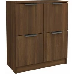 TRUE DEAL Buffets 2 Pcs Chêne Marron 60x30x70 Cm Bois D'ingénierie 7 TRUE DEAL Buffets 2 Pcs Chêne Marron 60x30x70 Cm Bois D'ingénierie -Buffet et enfilade Soldes 67695108 3