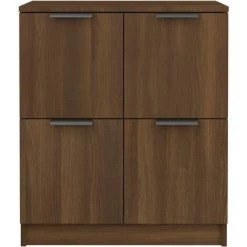 TRUE DEAL Buffets 2 Pcs Chêne Marron 60x30x70 Cm Bois D'ingénierie 8 TRUE DEAL Buffets 2 Pcs Chêne Marron 60x30x70 Cm Bois D'ingénierie -Buffet et enfilade Soldes 67695108 4
