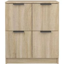 TRUE DEAL Buffet Chêne Sonoma 60x30x70 Cm Bois D'ingénierie -Buffet et enfilade Soldes 67695136 5
