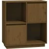 VIDAXL Buffet Marron Miel 74x35x80 Cm Bois Massif De Pin - Brun