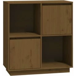 VIDAXL Buffet Marron Miel 74x35x80 Cm Bois Massif De Pin - Brun
