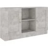 VIDAXL Buffet Gris Béton 120x30,5x70 Cm Aggloméré - Gris