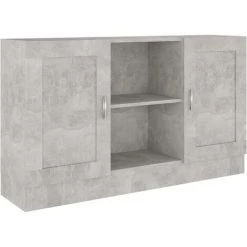 VIDAXL Buffet Gris Béton 120x30,5x70 Cm Aggloméré - Gris
