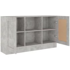 VIDAXL Buffet Gris Béton 120x30,5x70 Cm Aggloméré - Gris 9 VIDAXL Buffet Gris Béton 120x30,5x70 Cm Aggloméré - Gris -Buffet et enfilade Soldes 67701062 5