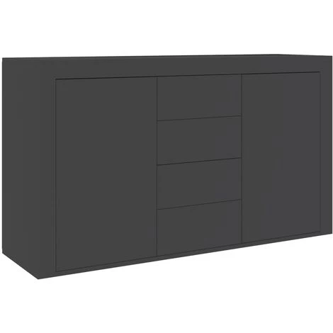 VIDAXL Buffet Gris 120x36x69 Cm Aggloméré - Gris 1 VIDAXL Buffet Gris 120x36x69 Cm Aggloméré - Gris