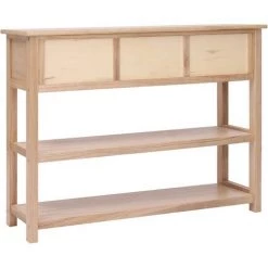 VIDAXL Buffet 108x30x76 Cm Bois De Paulownia Massif - Brun -Buffet et enfilade Soldes 67701267 5