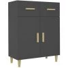 VIDAXL Buffet Noir 69,5x34x89 Cm Bois D'ingénierie - Noir