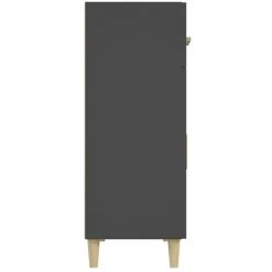 VIDAXL Buffet Noir 69,5x34x89 Cm Bois D'ingénierie - Noir -Buffet et enfilade Soldes 67701299 5