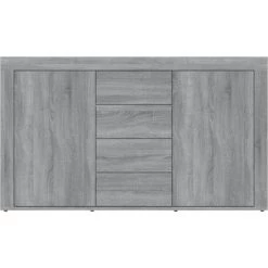 VIDAXL Buffet Sonoma Gris 120x36x69 Cm Bois D'ingénierie - Gris -Buffet et enfilade Soldes 67701302 5