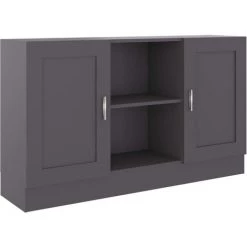 VIDAXL Buffet Gris 120x30,5x70 Cm Aggloméré - Gris