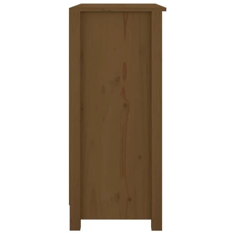 VIDAXL Buffet Marron Miel 70x35x80 Cm Bois Massif De Pin - Brun 4 VIDAXL Buffet Marron Miel 70x35x80 Cm Bois Massif De Pin - Brun – Image 4