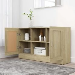 VIDAXL Buffet Chêne Sonoma 120x30,5x70 Cm Aggloméré - Brun -Buffet et enfilade Soldes 67701872 3
