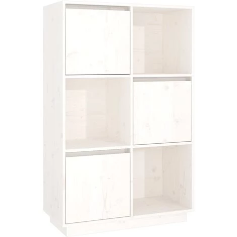 VIDAXL Buffet Blanc 74x35x117 Cm Bois Massif De Pin - Blanc 1 VIDAXL Buffet Blanc 74x35x117 Cm Bois Massif De Pin - Blanc