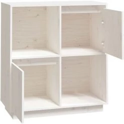 VIDAXL Buffet Blanc 74x35x80 Cm Bois Massif De Pin - Blanc 9 VIDAXL Buffet Blanc 74x35x80 Cm Bois Massif De Pin - Blanc -Buffet et enfilade Soldes 67702351 5