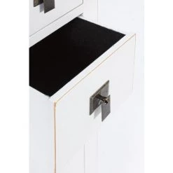LES TENDANCES Bahut Bois MDF Blanc 2 Portes 6 Tiroirs Peno L 63 Cm -Buffet et enfilade Soldes 67890173 5