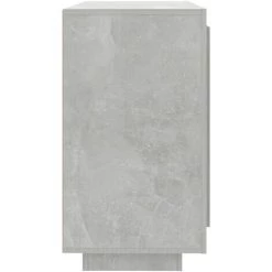 TRUE DEAL Buffet Gris Béton 80x40x75 Cm Bois D'ingénierie -Buffet et enfilade Soldes 67936783 4