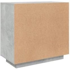 TRUE DEAL Buffet Gris Béton 80x40x75 Cm Bois D'ingénierie -Buffet et enfilade Soldes 67936783 5