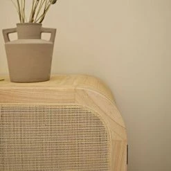 BOIS DESSUS BOIS DESSOUS Buffet En Bois De Mindy Et Cannage 190 - Naturel -Buffet et enfilade Soldes 67952770 4