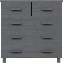 LangRay Meubles Buffet Gris Foncé 79x40x80 Cm Bois Massif De Pin -Buffet et enfilade Soldes 68149009 3