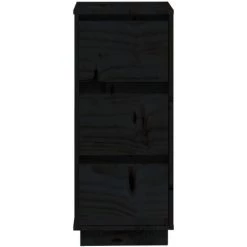 LangRay Meubles Buffets 2 Pcs Noir 32x34x75 Cm Bois Massif De Pin -Buffet et enfilade Soldes 68149530 4