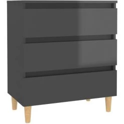 LangRay Meubles Buffet Gris Brillant 60x35x69 Cm Aggloméré -Buffet et enfilade Soldes 68149567 2