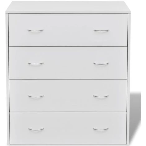 LangRay Meubles Buffet Avec 4 Tiroirs 60 X 30,5 X 71 Cm Blanc 4 LangRay Meubles Buffet Avec 4 Tiroirs 60 X 30,5 X 71 Cm Blanc – Image 4
