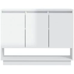LangRay Meubles Buffet Blanc Brillant 97x31x75 Cm Aggloméré -Buffet et enfilade Soldes 68150904 5