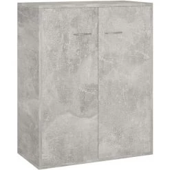 LangRay Meubles Buffet Gris Béton 60 X 30 X 75 Cm Aggloméré -Buffet et enfilade Soldes 68151395 2