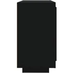 TRUE DEAL Buffet Noir 80x40x75 Cm Bois D'ingénierie 8 TRUE DEAL Buffet Noir 80x40x75 Cm Bois D'ingénierie -Buffet et enfilade Soldes 68253613 4