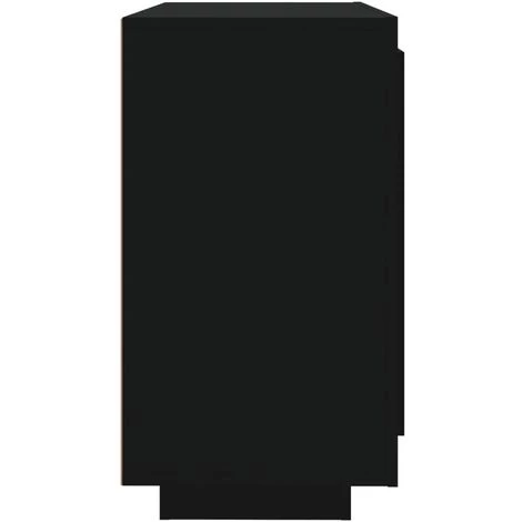 TRUE DEAL Buffet Noir 80x40x75 Cm Bois D'ingénierie 4 TRUE DEAL Buffet Noir 80x40x75 Cm Bois D'ingénierie – Image 4