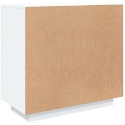 TRUE DEAL Buffet Blanc 80x40x75 Cm Bois D'ingénierie -Buffet et enfilade Soldes 68253650 5