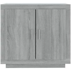TRUE DEAL Buffet Sonoma Gris 80x40x75 Cm Bois D'ingénierie -Buffet et enfilade Soldes 68253652 5