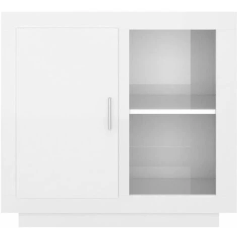 LangRay Meubles Buffet Blanc Brillant 80x40x75 Cm 5 LangRay Meubles Buffet Blanc Brillant 80x40x75 Cm – Image 5