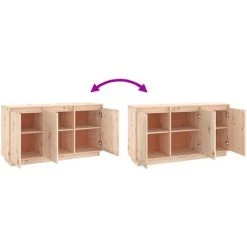 LangRay Meubles Buffet 111x34x60 Cm Bois Massif De Pin 9 LangRay Meubles Buffet 111x34x60 Cm Bois Massif De Pin -Buffet et enfilade Soldes 68278085 5