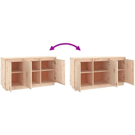 LangRay Meubles Buffet 111x34x60 Cm Bois Massif De Pin 5 LangRay Meubles Buffet 111x34x60 Cm Bois Massif De Pin – Image 5