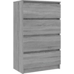 LangRay Meubles Buffet Sonoma Gris 60x35x98,5 Cm Bois D'ingénierie -Buffet et enfilade Soldes 68278091 2