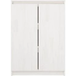 LangRay Meubles Buffet Blanc 60x36x84 Cm Bois De Pin Massif -Buffet et enfilade Soldes 68278136 5