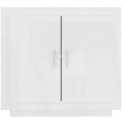 LangRay Meubles Buffet Blanc Brillant 80x40x75 Cm Bois D'ingénierie -Buffet et enfilade Soldes 68278320 3