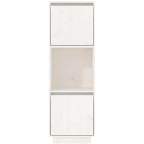 LangRay Meubles Buffet Blanc 38x35x117 Cm Bois Massif De Pin 3 LangRay Meubles Buffet Blanc 38x35x117 Cm Bois Massif De Pin – Image 3