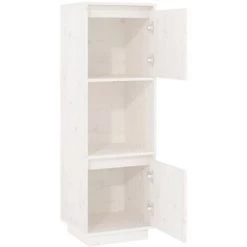 LangRay Meubles Buffet Blanc 38x35x117 Cm Bois Massif De Pin 9 LangRay Meubles Buffet Blanc 38x35x117 Cm Bois Massif De Pin -Buffet et enfilade Soldes 68278395 5