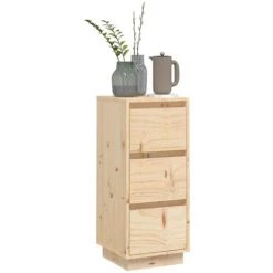 LangRay Meubles Buffet 32x34x75 Cm Bois Massif De Pin -Buffet et enfilade Soldes 68278473 4